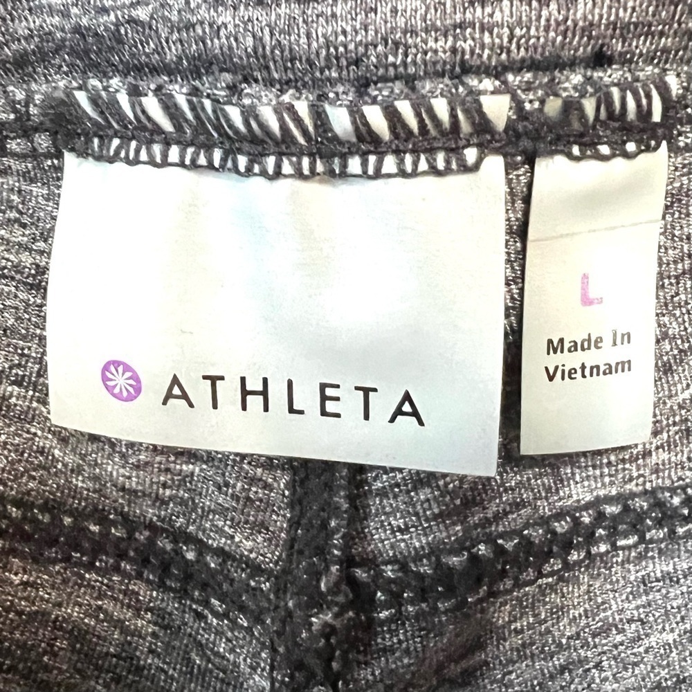 Athleta Gray Space Dye Metro Joggers Active Athletic Women’s Large - Picture 12 of 13